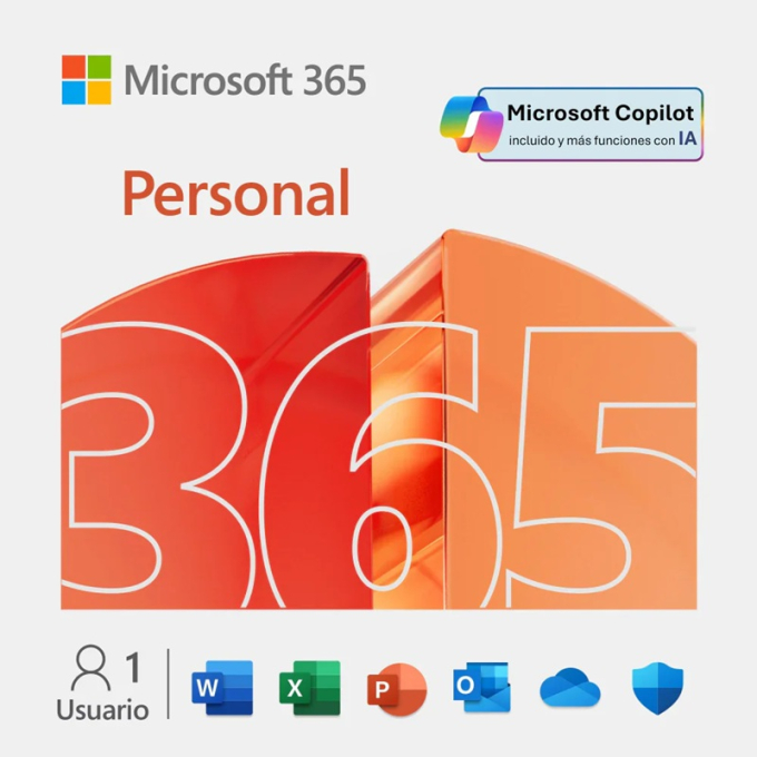 Licencia Virtual (ESD) Microsoft 365 Personal (Licencia de 12 meses / 1 usuario) / Microsoft
