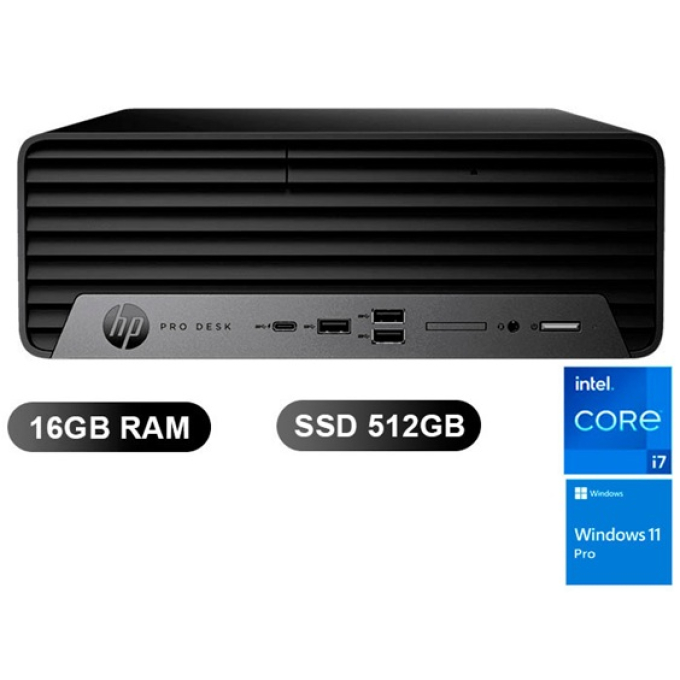 PC HP Prodesk 400 G9, Intel i7-14700, Memoria RAM 16Gb, Disco Solido 512Gb SSD, Win11 Pro, C2QZ6LS / HP