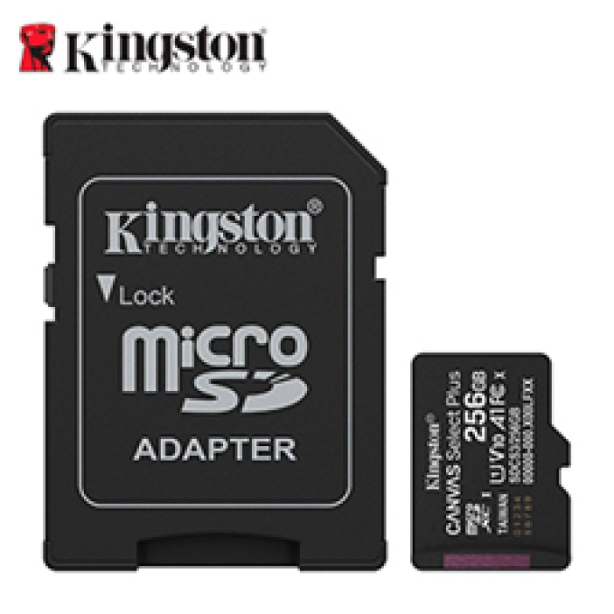 Tarjeta de Memoria Kingston 256GB MicroSD Canvas Select Plus -150MB/seg - UHS-I Clase 10 / kingston