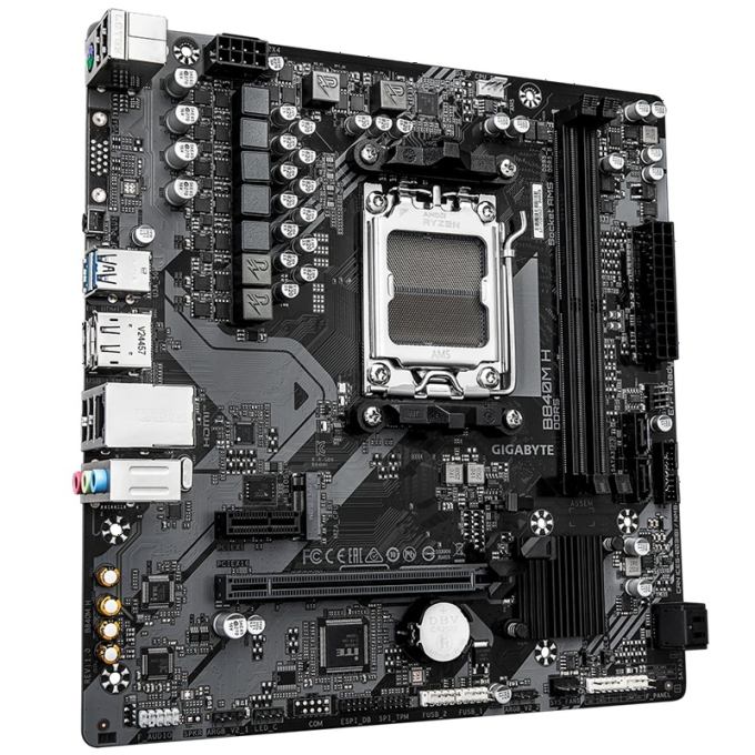 Motherboard Gigabyte B840M H, Chipset AMD B840, Socket AMD AM5, mATX / Gigabyte