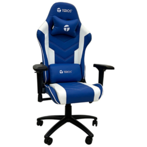 Silla Gamer Teros TE-8126B, azul y blanco / Teros