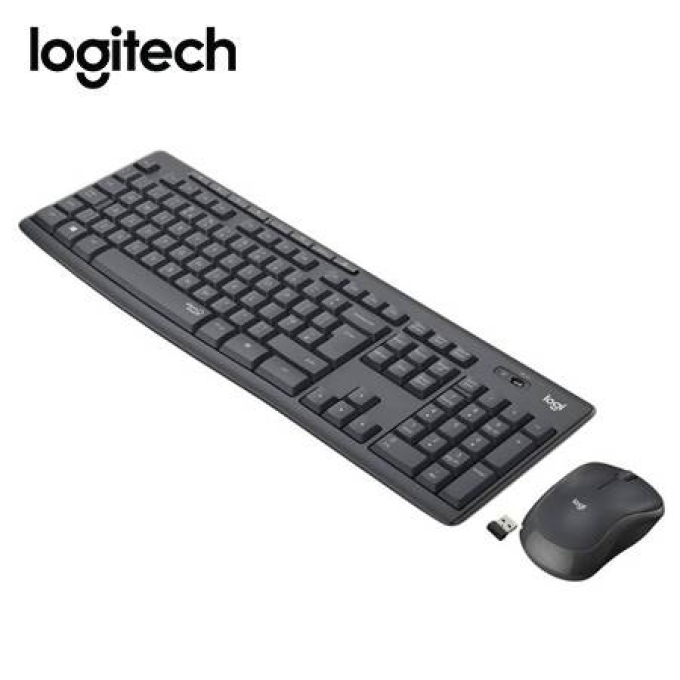 TECLADO LOGITECH + MOUSE MK295 WIRELESS USB BLACK (920-009792) / LOGITECH