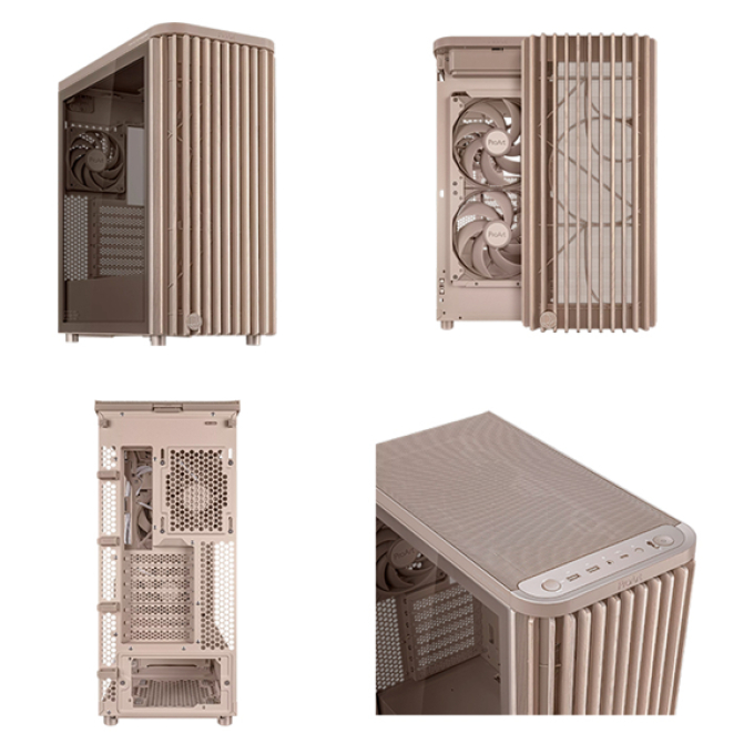 Case ASUS ProArt PA401 Wood Edition Beige - Tempered Glass Panel / asus