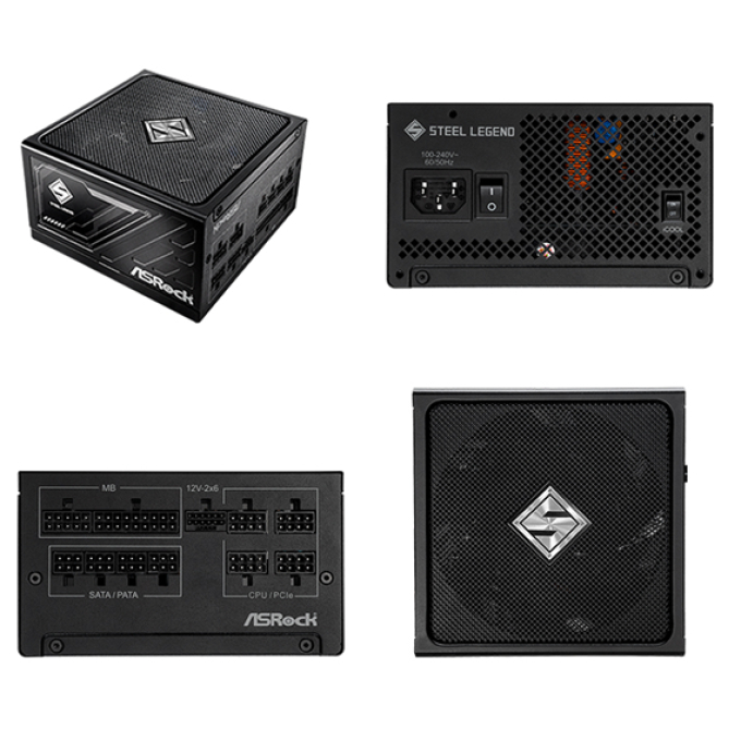 Fuente de alimentacion Asrock SL-750G, 750W, ATX, 80 Plus Gold. / Asrock
