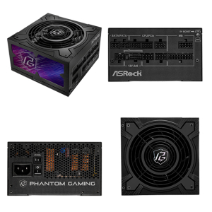 Fuente de alimentacion Asrock PG-1000G, 1000W, ATX, 80 Plus Gold.