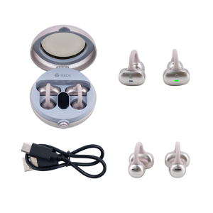Audifonos Inalambricos TEROS TE-80712RS, Bluetooth, Carga Tipo C, Rose Titanium