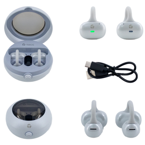 Audifonos Inalambricos TEROS TE-80712W, Bluetooth, Carga Tipo C, blanco Titanium / Teros