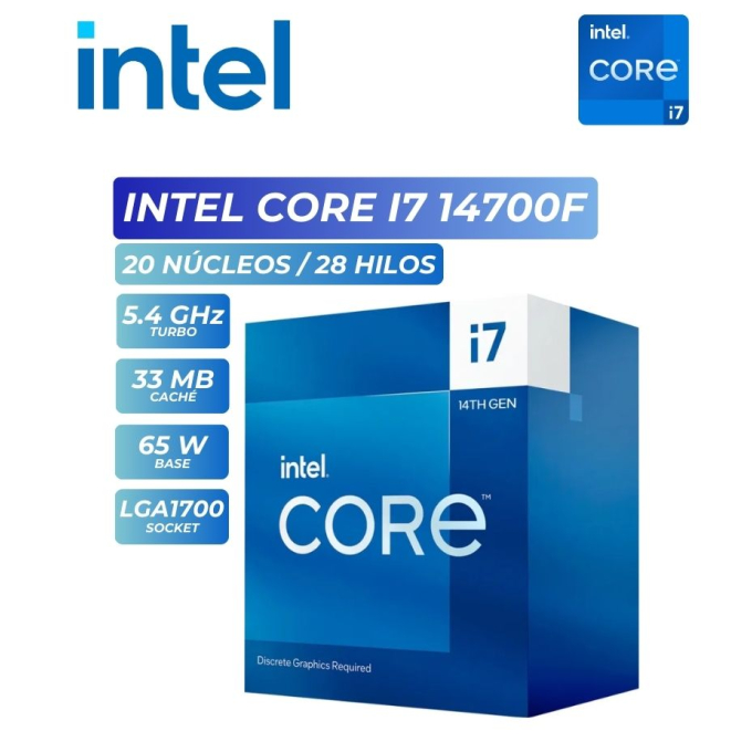 PROCESADOR INTEL CORE I7 14700F LGA1700 BX8071514700F BX8071514700F / INTEL