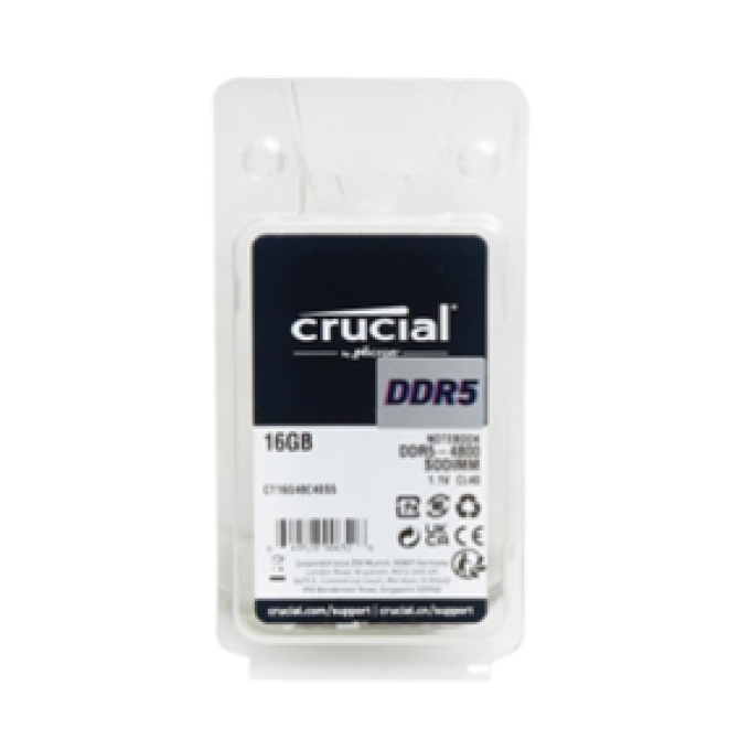 DDR5 SODIMM CRUCIAL BASICS 16GB 4800MHZ CB16GS4800 / CRUCIAL