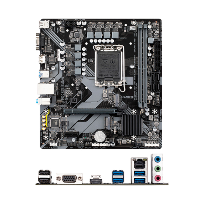 Placa Madre Motherboard Gigabyte B760M H DDR4, Chipset Intel B760, LGA1700, mATX / Gigabyte