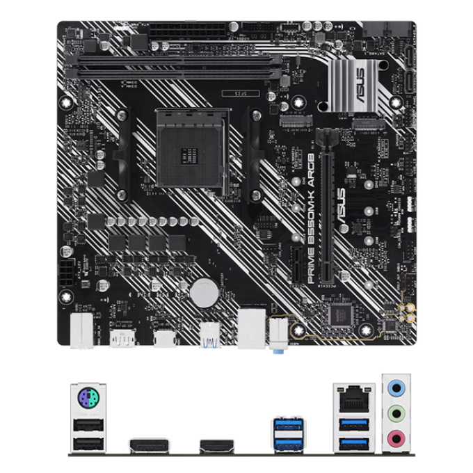 Motherboard Asus PRIME B550M-K ARGB, Chipset AMD B550, Socket AMD AM4, mATX / Asus