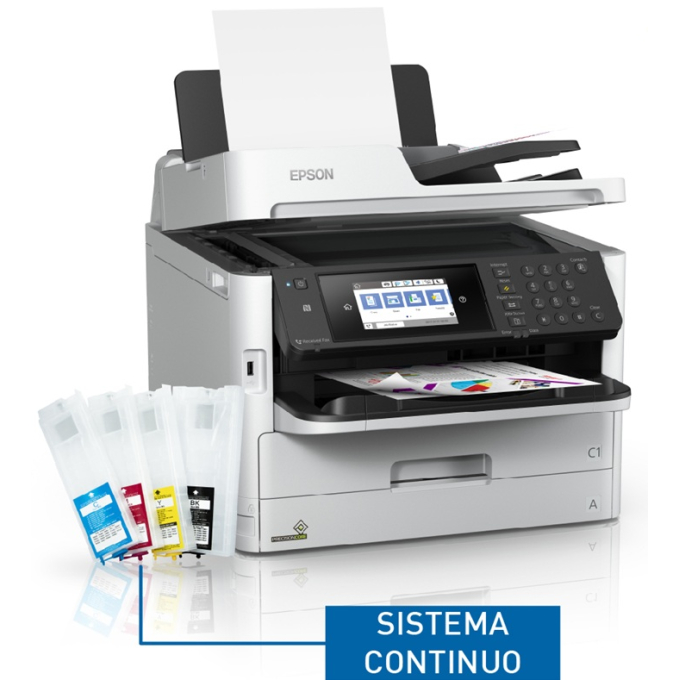 Impresora Epson Pro Workforce-C5810 Multifuncional de tinta, Imprime, Escanea, Copia, Fax, LAN, WiFi Duplex WF-C5810 / Epson