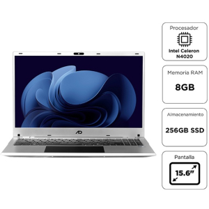 Laptop Advance NV9855, Intel Celeron N4020 1.10GHz, Memoria RAM 8Gb, Disco Solido 256Gb SSD, Pantalla 15.6pulgadas / Advance