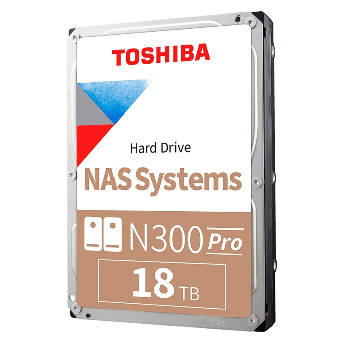 DISCO DURO INTERNO N300 PRO 18TB 3.5pulgadas NAS TOSHIBA 7200 RPM (HDWG51JXZSTB) HDWG51JXZSTB / TOSHIBA