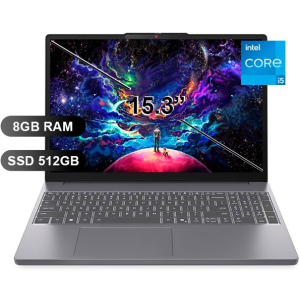 Laptop Lenovo Ideapad Slim3 15IRH10, Intel i5-13420H, Memoria RAM 8Gb, Disco Solido 512Gb, Pantalla 15.3 WUXGA 1920x1200, 83K100KELM