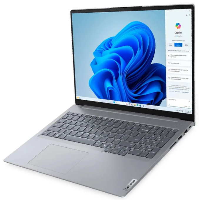 Laptop Lenovo ThinkBook 16, Intel Ultra5 225U, Memoria RAM 16Gb Unificada, Disco Solido 512Gb SSD, Pantalla 16pulgadas FHD - Black, Win11 Pro / Lenovo