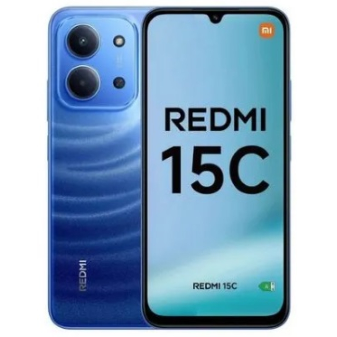 CELULAR REDMI Modelo 15C 4+128GB, Tecnologia 4G LTE AZUL LUNAR DS 25078RA3EL / REDMI