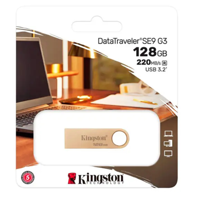 MEMORIA USB 128GB DTSE9G3 3.2 KINGSTON 220MB/S (DTSE9G3/128GB) / KINGSTON