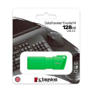MEMORIA USB 128GB DTXM NEON 3.2 VERDE KINGSTON (KC-U2L128-7LG)