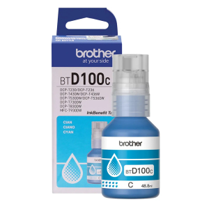 Tinta Brother BTD100C Cian para impresoras MFC-T930DW, DCPT830DW, T730DW, T530DW, T430W , T230 - 5.000 Paginas
