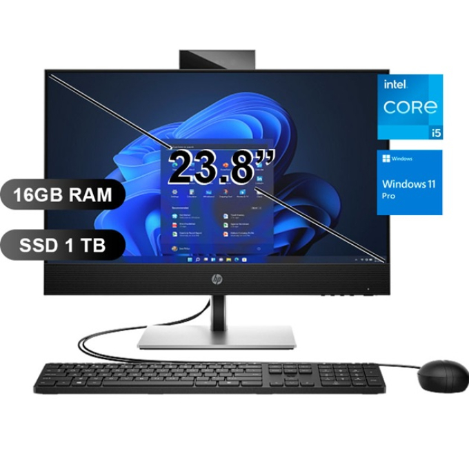 Computadora All-in-One AIO HP PROONE 440 G9, Intel i5-14500U, Memoria RAM 16Gb, Disco Solido 1Tb SSD, Pantalla 23.8pulgadas FHD, Win11 Pro / HP