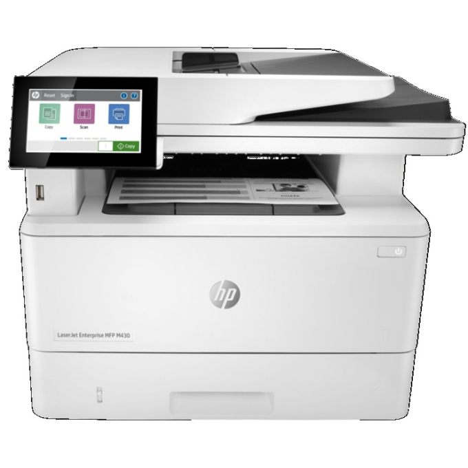 Impresora Laser Multifuncional HP LaserJet Enterprise M430f - Monocromo - 42 ppm monocolor - 1200x1200 dpi - Duplex Automatico - Hasta 100,000 paginas al mes - 350 hojas Entrada - Gigabit Ethernet - USB / HP