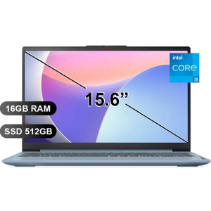 Laptop Lenovo Ideapad Slim3, Intel i5-12450H, Memoria RAM 16Gb, Disco Solido 512Gb SSD, Pantalla 15.6 FHD Tactil 83ER00NKLM