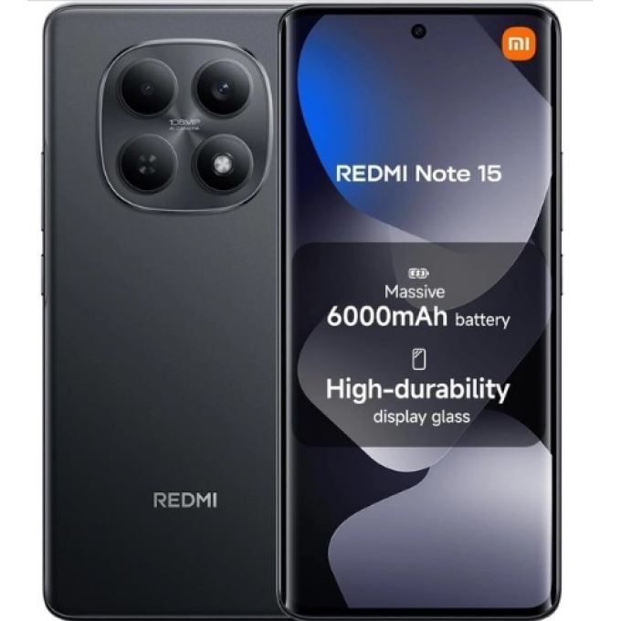 Telefono Celular SmartPhone REDMI NOTE 15 5G 8Gb Memoria RAM + 256Gb Almacenamiento BLACK DS / REDMI