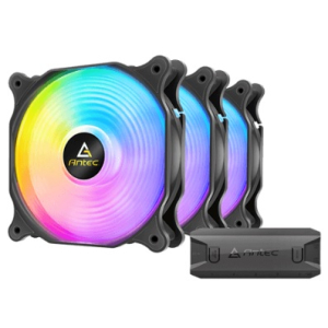 Ventilador 3PK ANTEC F12 RACING ARGB 120 BK 0-761345-77760-5