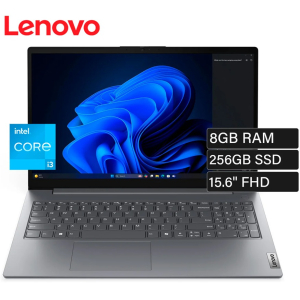 Laptop Lenovo V15 G5 IRL, Intel i3-1315U 4.5GHz, Memoria RAM 8Gb DDR5, Disco Solido 256Gb SSD, Pantalla 15.6pulgadas FHD TN / Lenovo