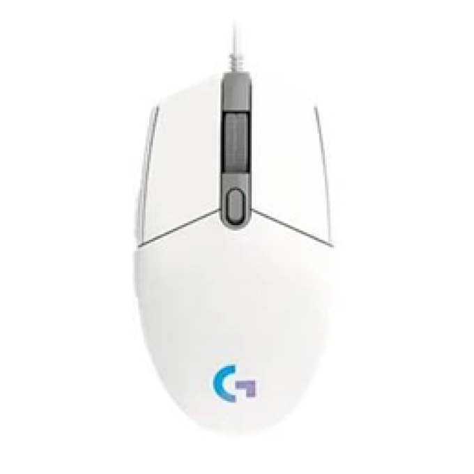 MOUSE LOGITECH G203 LIGHTSYNC OPTICAL 8000 DPI RGB WHITE (910-005794) / LOGITECH