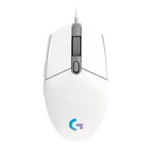 MOUSE LOGITECH G203 LIGHTSYNC OPTICAL 8000 DPI RGB WHITE (910-005794)