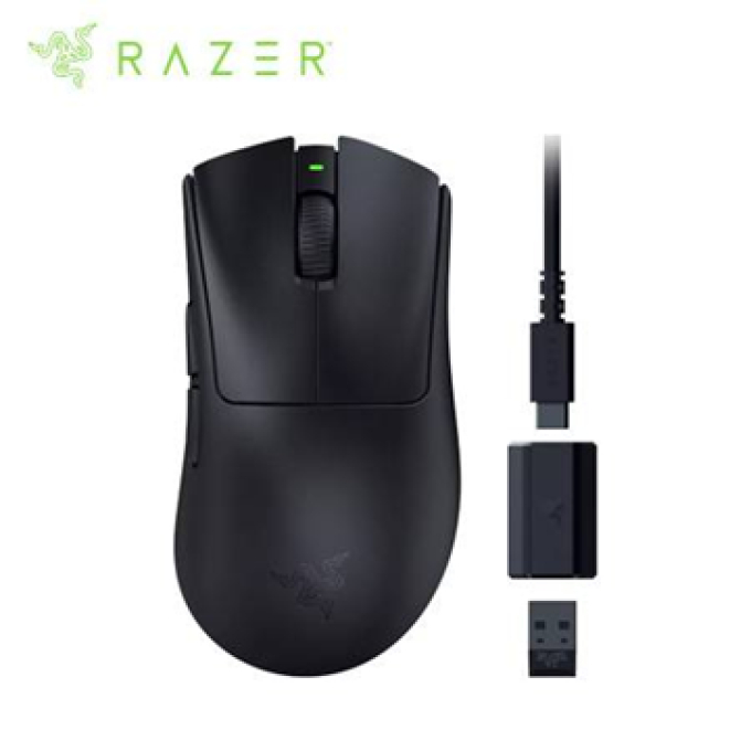 MOUSE RAZER DEATHADDER V3 HYPERSPEED 26K DPI MULTI-DISPOSITIVO 100H WIRELESS / USB-A SWITCH OPTICO 90M BLACK (RZ01-05140100-R3U1) / RAZER