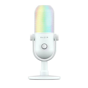 Microfono RAZER SEIREN V3 CHROMA USB STREAMING SUPERCARDIOIDE C/N SENSOR TOUCH SILENT WHITE (RZ19-05060200-R3U1) / RAZER