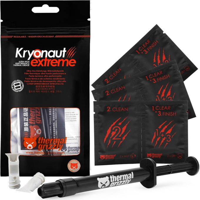 Pasta Termica Thermal Grizzly Kryonaut Extreme 9ml, Conductividad Termica 14,2W mk / Thermal Grizzly