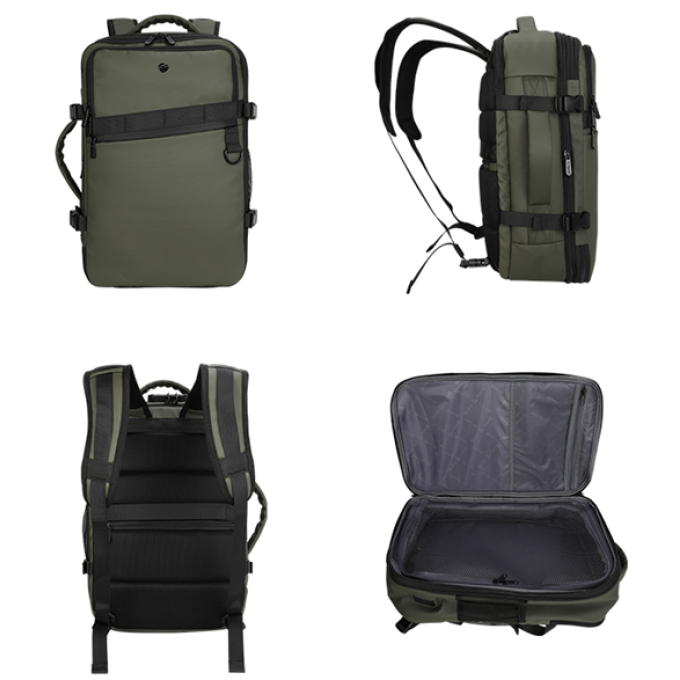 Backpack Teros City II TE-9040DG, Para Notebooks de hasta 15.6pulgadas, Color Verde / Teros