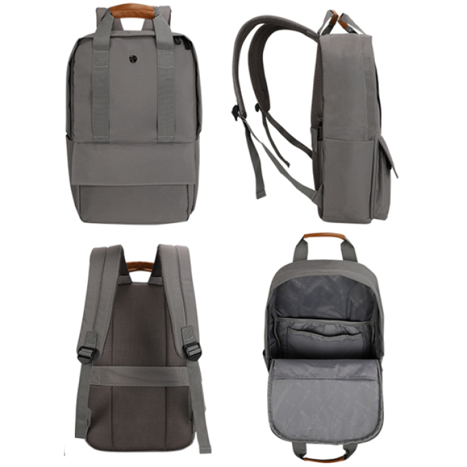 Backpack Teros City II TE-9033AG, para Notebooks de hasta 15.6pulgadas, Griss Ceniza / Teros