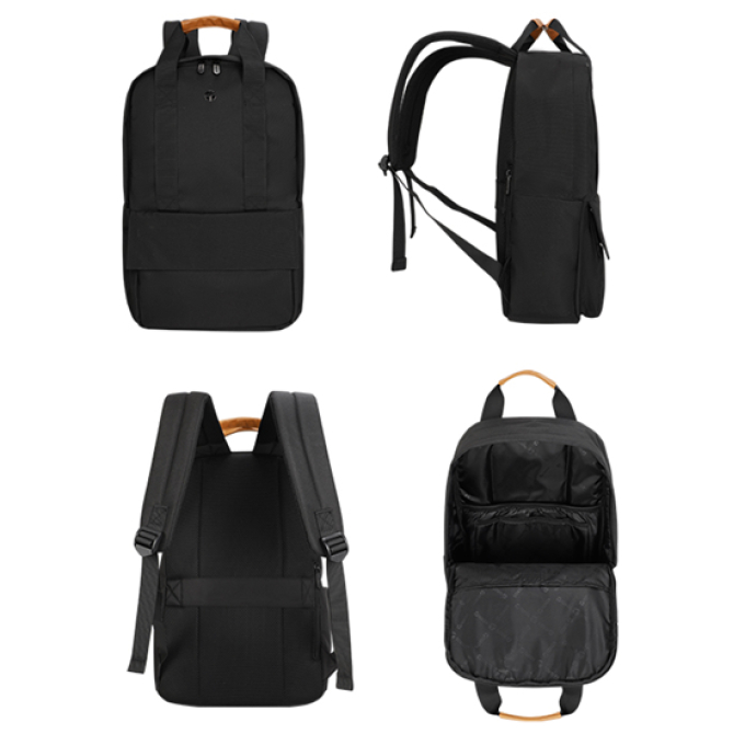 Backpack Teros City II TE-9031BL, para Notebooks de hasta 15.6pulgadas, Negro / Teros