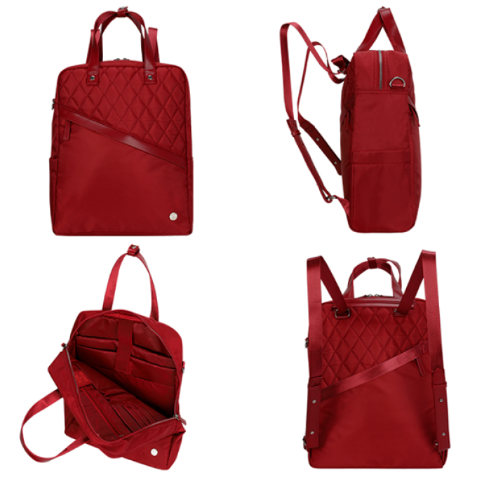 Backpack Teros Roseann II TE-9049RD, para Notebooks de hasta 14.1pulgadas, Color Rojo / Teros