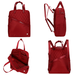 Backpack Teros Roseann II TE-9049RD, para Notebooks de hasta 14.1, Color Rojo