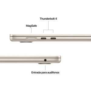 Laptop Apple MacBook Air MDVD4E/A, Apple M5, Memoria RAM 16Gb, Disco Solido 512Gb SSD, Starlight, Pantalla 15.3pulgadas 2880x1864 / Apple