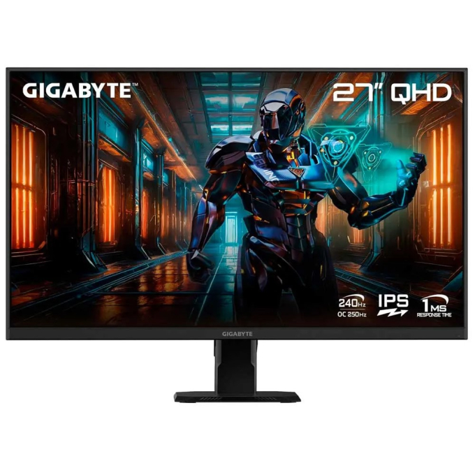 Monitor Gaming Gigabyte 27pulgadas IPS QHD 2560×1440 250Hz OC 1ms HDR, GS27Q X / GIGABYTE