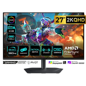 Monitor Gigabyte MO27Q3, 27pulgadas QD OLED, 2K QHD, 360Hz, 0.03ms, Amd FreeSync, Compatible G-Sync gamer / GIGABYTE