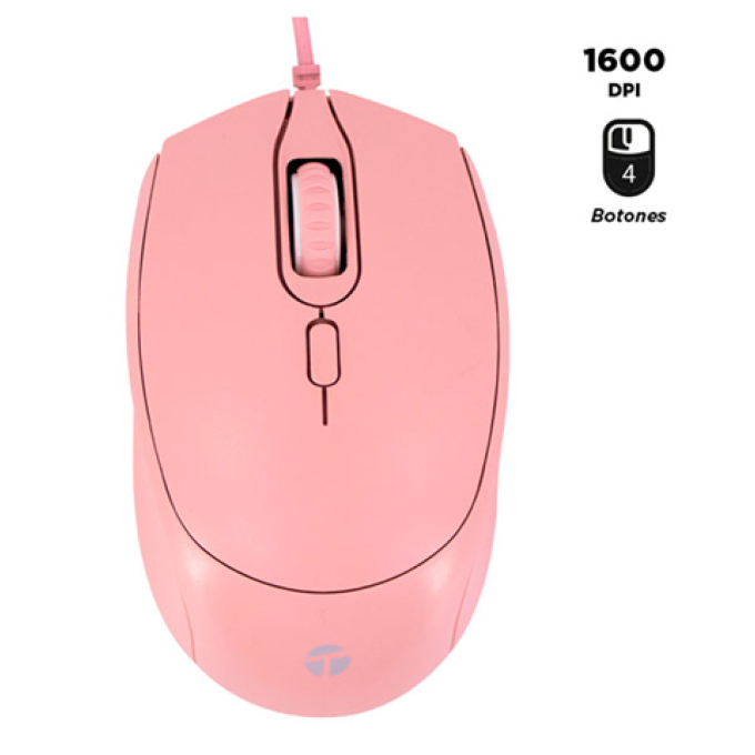 MOUSE TEROS TE-1226 USB PINK / TEROS