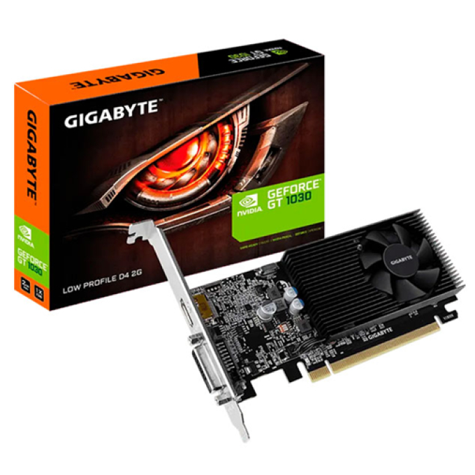 TARJETA DE VIDEO GIGABYTE 2GB GT1030 GDDR4 64BIT GV-N1030D4-2GL / GIGABYTE