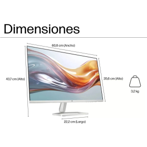 Monitor HP Serie 5 527sw 27pulgadas FHD 1920 x 1080, IPS, 100 Hz, 5ms, HDMI / VGA, 94F46AA#AKH / HP