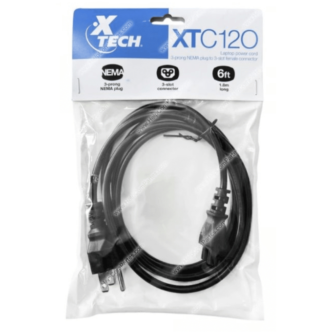 Cable para adaptador Laptop Xtech - Power adapter kit - 3-pin universal cbl XTC-120 / Xtech