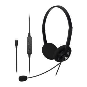 Audifono con microfono Xtech, Headphones with microphone Para Conference / Para Computer-Wired-ENC -In line control-USB-C XTH-245 / Xtech