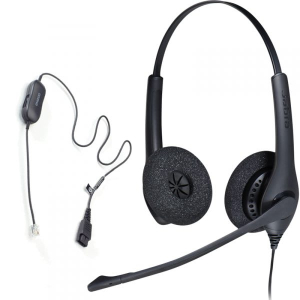 Audifono con microfono Jabra BIZ 1500 Duo, en oreja cableado-Quick Disconnect 1519-0157