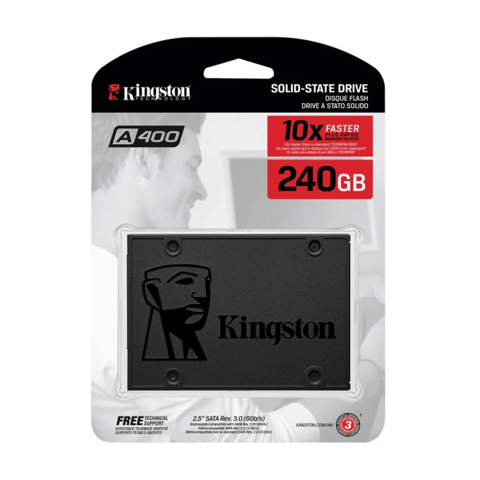 Disco Solido Kingston A400 240GB interno-2.5pulgadas-SATA 6Gb/s SA400S37/240G / Kingston